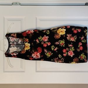 Black Floral Tank Dress